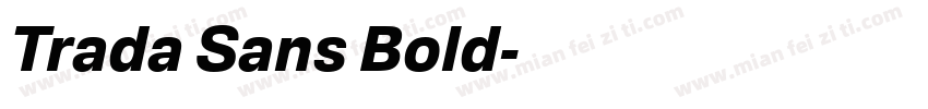 Trada Sans Bold字体转换